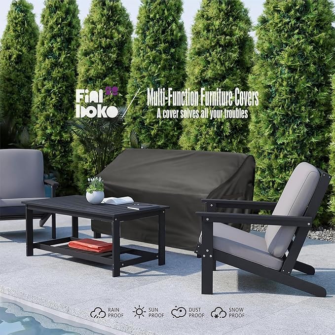 3-Seater Outdoor Couch Cover,85" Wx38 Dx35 H Patio Sofa Cover,100% Waterproof Heavy Duty Patio Furniture Covers,Black