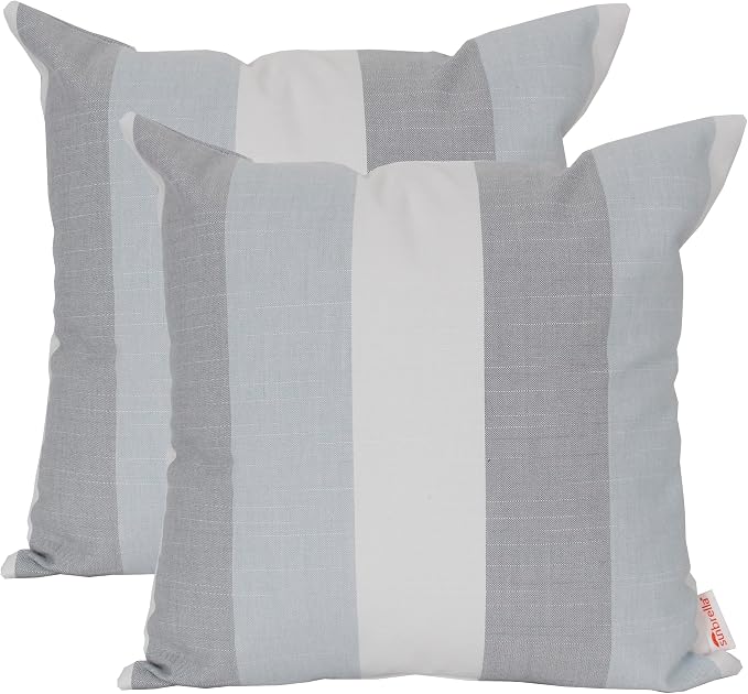Outdoor/Indoor Sunbrella Throw Pillows Square Set of 2 Pieces 16 inch x 16 inch Direction Dew - Cover Only, Insert Not Included