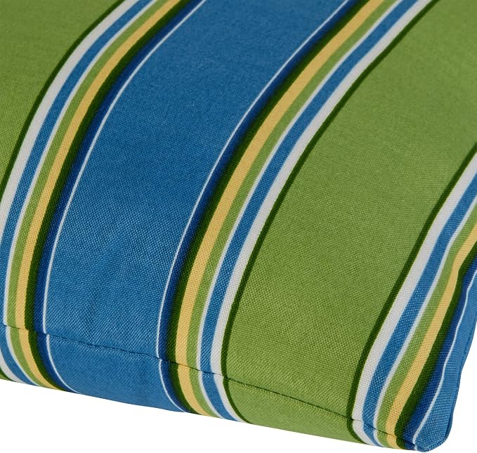 Greendale Home Fashions Outdoor 17-inch Square Decorative Throw Pillow, 2-Pack, Belize Stripe