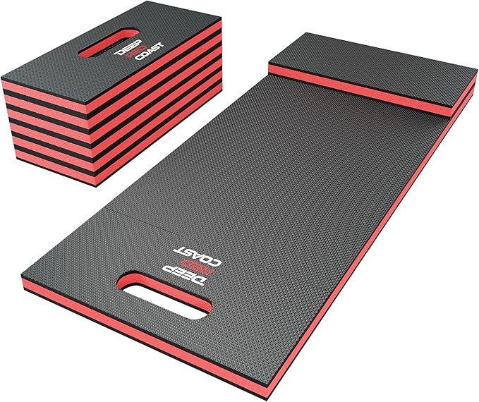 Foldable EVA Utility Mat with Handle & Strap, 47" × 15.8" High Density EVA Foam Kneeling Pad for Garage Work, Workshop Repair, Yard Tasks, Gardening