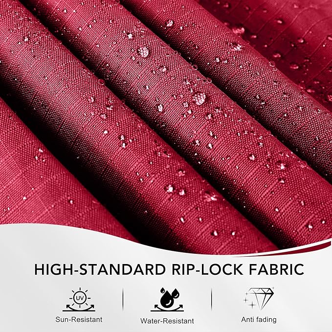 MASTERCANOPY Replacement Canopy Top for Lowe's Allen Roth 10x12 Gazebo #GF-12S004B-1 (Burgundy Plaid,Riplock Material)