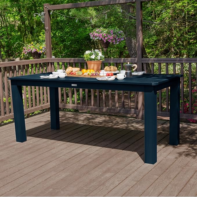 Highwood AD-ST7WL2CO5BA-FBE Weatherly 7pc Rectangular Counter Height Dining Set 84" x 42", Federal Blue