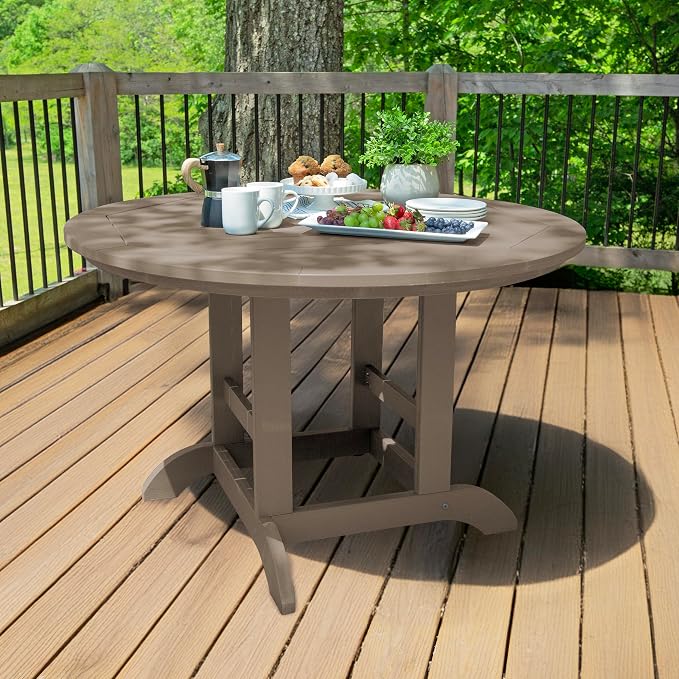 highwood Weatherly 5-Piece Round Dining Set, Woodland Brown