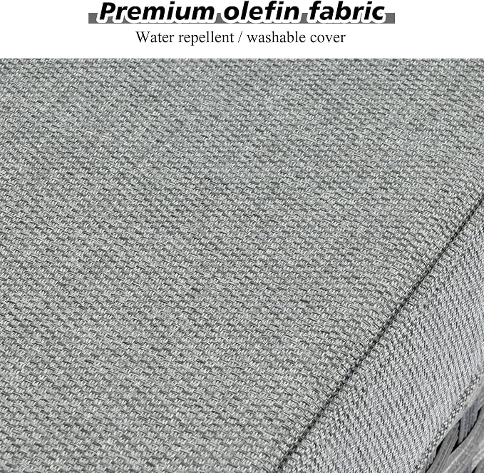 HOOOWOOO Outdoor Patio Sectional Furniture Sofa Set with Propane Fire Pit Table,13 Piece Large Modern Wicker Couch with Widened Armrest,Modular L Shaped Conversation Seating Set(Dark Grey)