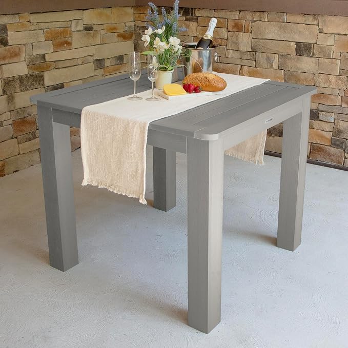 highwood Weatherly 5 Piece Square Counter Height Outdoor Dining Set, Harbor Gray