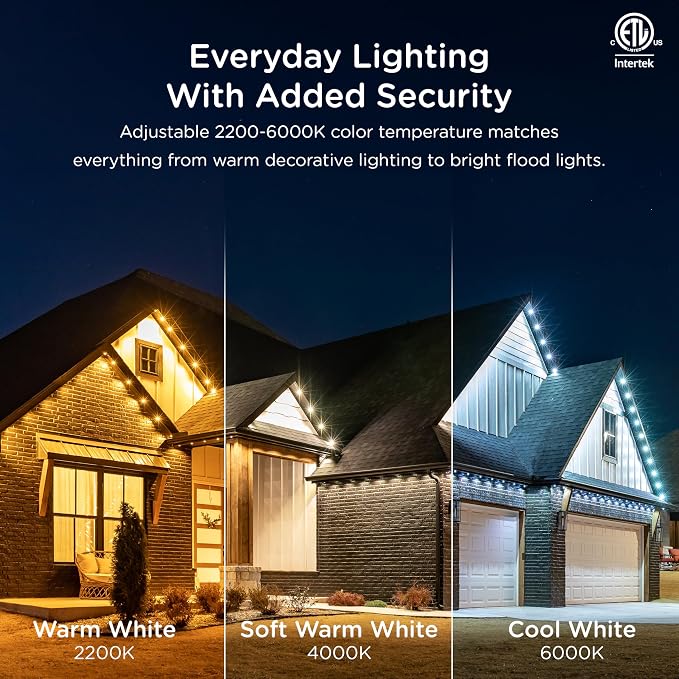Enbrighten Eternity Permanent Outdoor Lights, 150ft, 108 Lights, Smart | Black Cord, RGBWIC LEDs, Weatherproof, Cuttable, Link to 200ft, Christmas, App Control, Works with Alexa & Google Home
