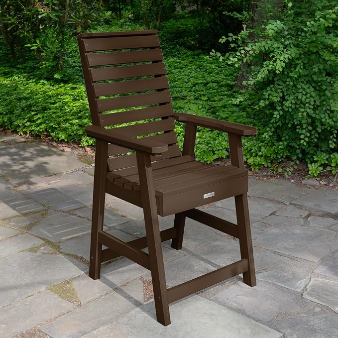 Highwood 5-Piece Weatherly Square Counter Height Dining Set, 42 by 42-Inch, Weathered Acorn