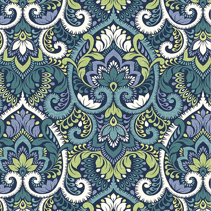 Arden Outdoor Deep Seat Cushion Set, 24x24, Blue Damask