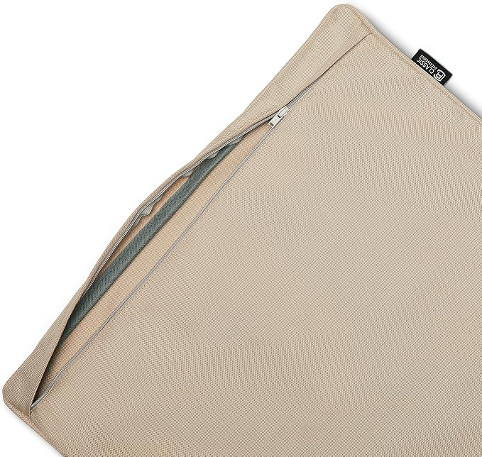 Classic Accessories Montlake FadeSafe Indoor/Outdoor Accent Pillows, 20 x 20 x 8 Inch, 2 Pack, Antique Beige
