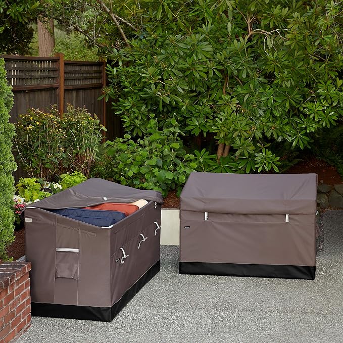 Classic Accessories Ravenna Water-Resistant 85 Gallon Deck Box, outdoor storage box