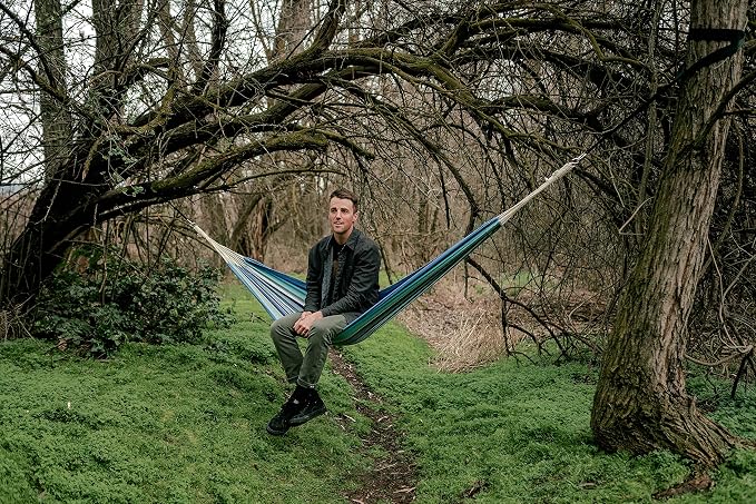 Stansport Cotton Blend Traveler Hammock, Blue, One Size (30300-50)