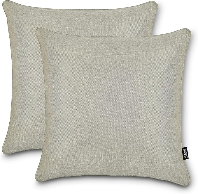 Classic Accessories Montlake FadeSafe Indoor/Outdoor Accent Pillows, 20 x 20 x 8 Inch, 2 Pack, Heather Grey