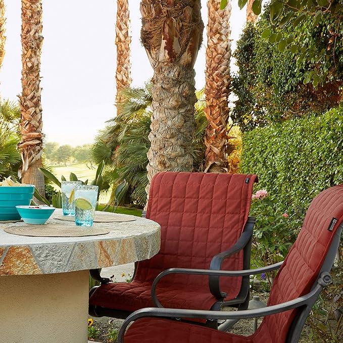 Classic Accessories Montlake Water-Resistant 45 Inch Patio Chair Slipcover, Heather Henna, Patio Furniture Covers