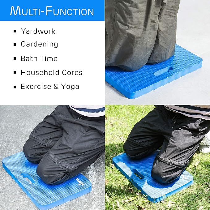 Dimple Thick Kneeling Pad | Garden Pad for Gardening | Kneeling Pad for Work | Garden & Bathtub Kneeler for Baby Bath | Kneeling Mat for Exercise & Yoga (XL) 17.8 x 11, Thickest 1-½"(2 Pack, Blue) | Garden & Bathtub Kneeler for Baby Bath, Kneeling Mat ...