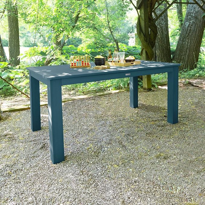 Highwood AD-ST7LH2CO4BA-NBE Lehigh 7pc Rectangular Counter Height Dining Set 72" x 42", Nantucket Blue