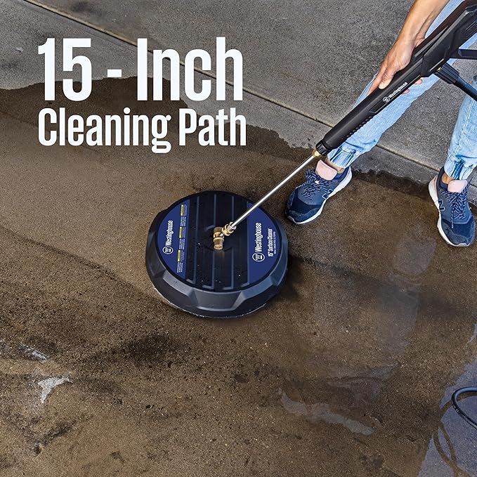 Westinghouse Universal 15” Pressure Washer Surface Cleaner Attachment & Pressure Washer 6-in-1 Nozzle Attachment - 3600 Max PSI, 1/4” Connector - for Gas and Electric Pressure Washers