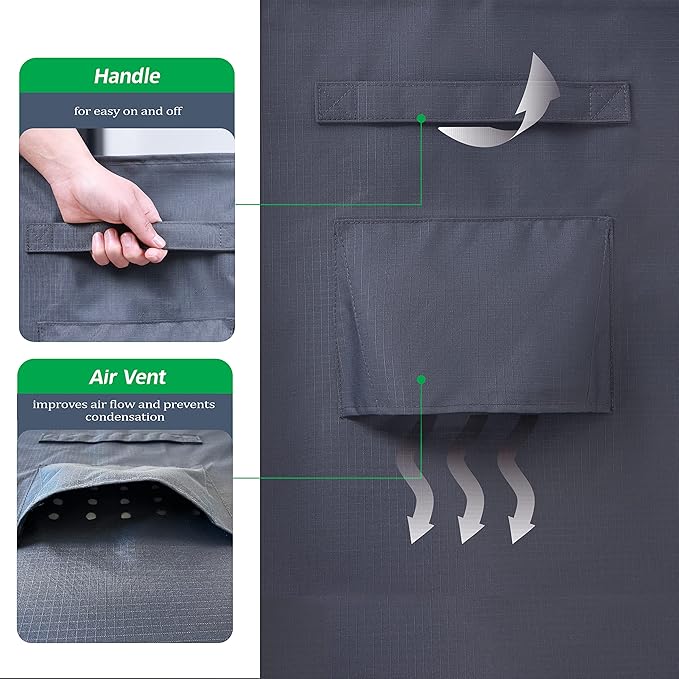 F&J Outdoors X-Large Heavy Duty Patio Sofa Cover Waterproof Anti-UV Furniture Cover, 92" W x 42" D x 42" H