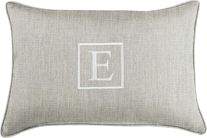 Mozaic 13 in x 20 E Embroidered Pillow, 3 x 20 x 13 inches, Canvas Granite,AMZ665911SP