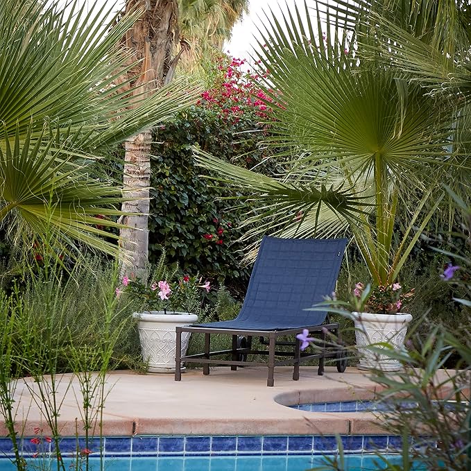 Classic Accessories Montlake Water-Resistant 80 Inch Patio Chaise Lounge Slipcover, Heather Fern, Patio Furniture Covers
