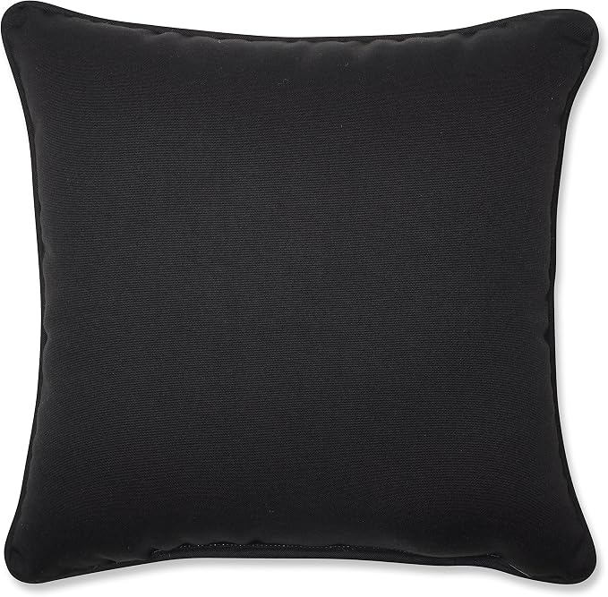 Pillow Perfect Trellis Indoor/Outdoor Throw Pillows, 1 Count, Large - 18.5 x 18.5, Black Allee