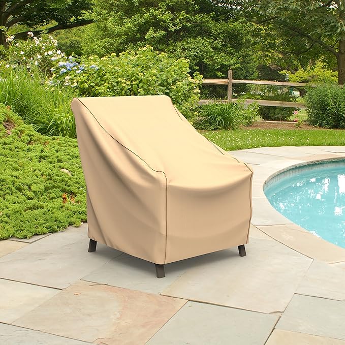Budge Sedona Patio Chair Cover, Tan, Small