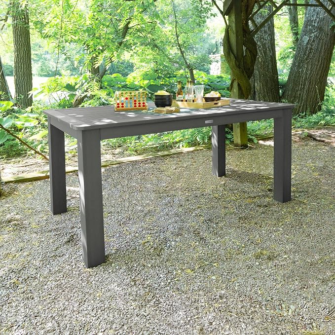 Highwood AD-ST7LH2CO4BA-CGE Lehigh 7pc Rectangular Counter Height Dining Set 72" x 42", Coastal Teak