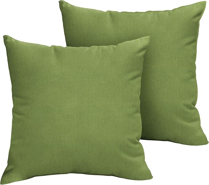 Mozaic Company AMPS106921 Indoor Outdoor SunbrellaSquare Pillows, Set of 216 x 16 Cilantro Green