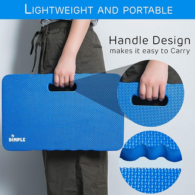 Dimple Kneeling Pad, High Density Thick Foam Comfort Kneeling Mats for Gardening, Yoga Exercise, Garden Cushions, Knee Pads Blue