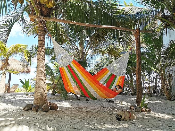 Traditional Mayan Hammock -Habanero Hammock (Medium) - Thick Nylon Thread