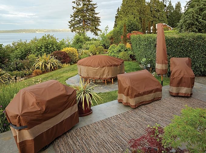 DUCKCOVERS ULV623835 Ultimate Patio Loveseat Cover, 62 "W x 38" D x 35" H, Mocha Cappuccino, Patio Furniture Covers