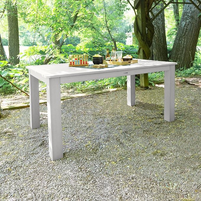 Highwood AD-ST7LH2CO4BA-WHE Lehigh 7pc Rectangular Counter Height Dining Set 72" x 42", White