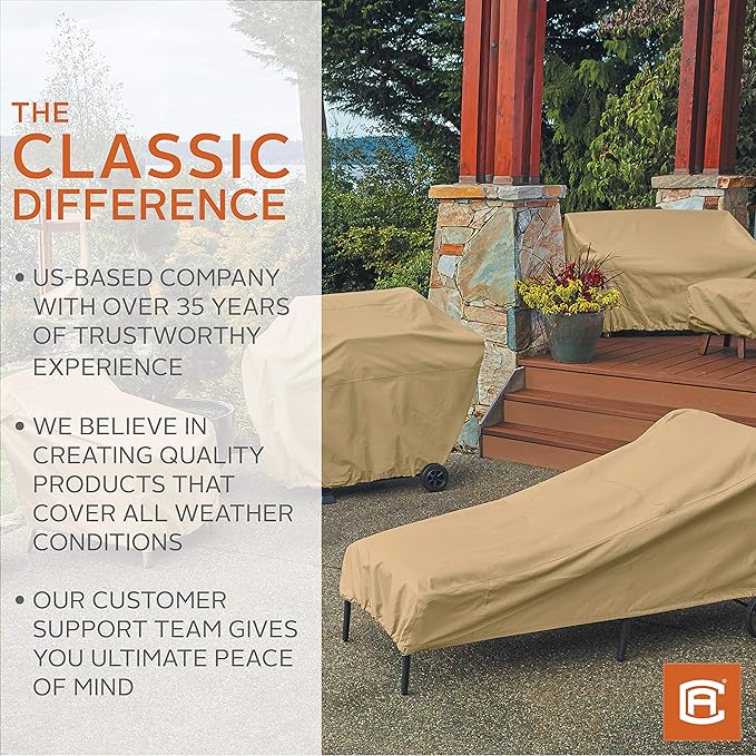 Classic Accessories Terrazzo Water-Resistant 24 Inch Round Ottoman/Coffee Table Cover, Outdoor Table Cover