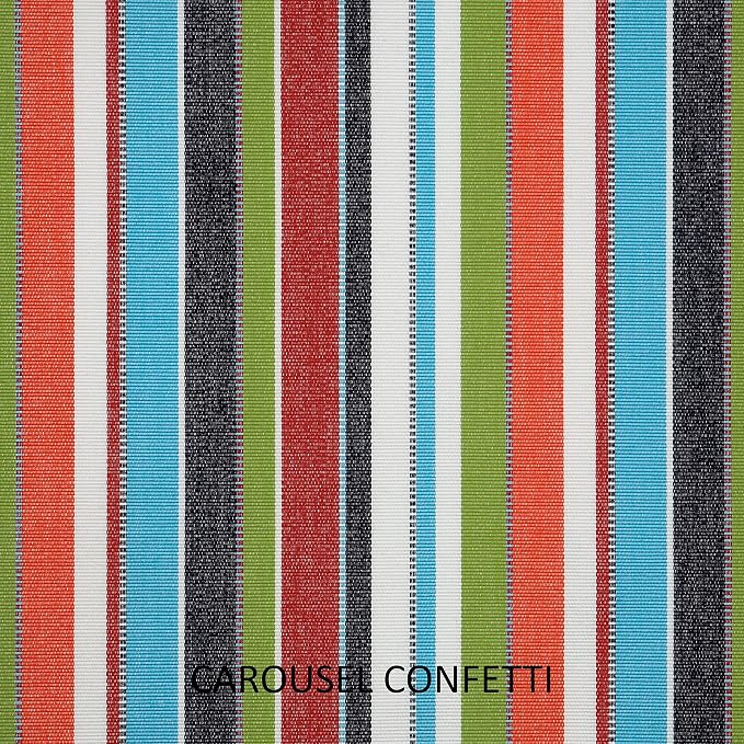 Sorra Home x Sunbrella Carousel Confetti and Canvas Melon Indoor/Outdoor Corded Pillow Set, Set of 2