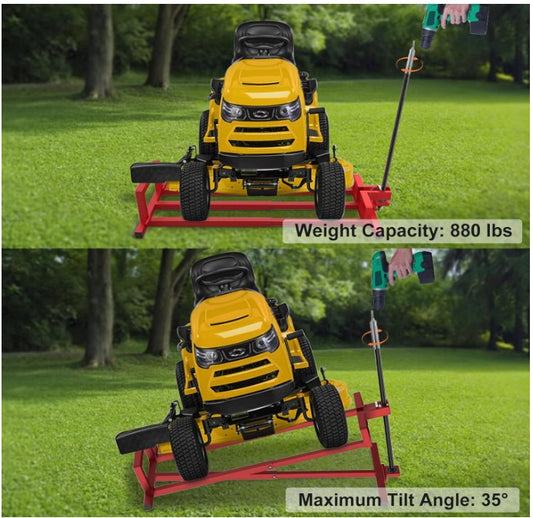 Lawn Mower Lift Jack, 880 lbs Capacity Lifting Jack for Garden Tractors,  Red